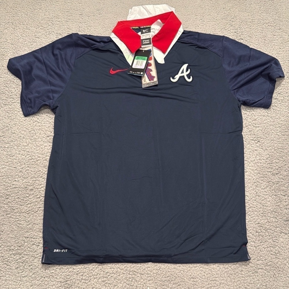 Nike Men's Atlanta Braves MLB Shirts Nike Men's Navy Blue Atlanta Shirt size XL